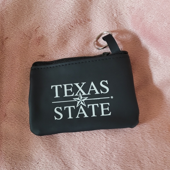 Texas State University Drawstring, Insulated Drink Cup, & Coin Pouch Bundle NWOT - Picture 3 of 4